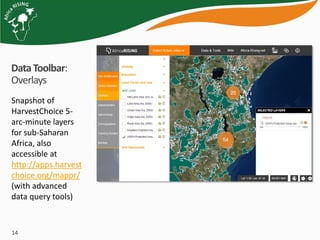 Project mapping, monitoring and data management tools for Africa RISING