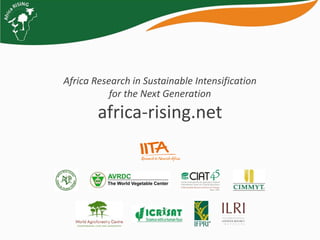 Project mapping, monitoring and data management tools for Africa RISING
