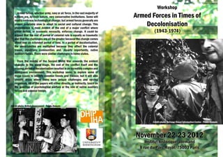 Armed forces in times of decolonisation