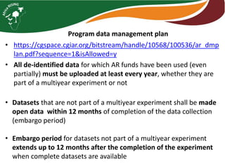 Monitoring, Evaluation, and Data Management