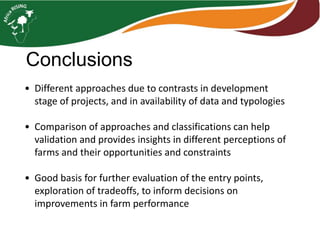 Typologies for farming systems analysis in Africa RISING