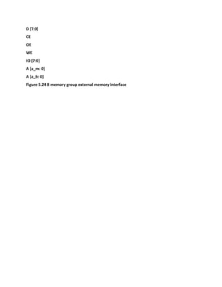 D [7:0]
CE
OE
WE
IO [7:0]
A [a_m: 0]
A [a_b: 0]
Figure 5.24 8 memory group external memory interface
 