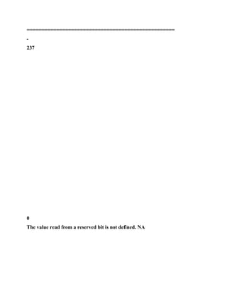 ==================================================
-
237
0
The value read from a reserved bit is not defined. NA
 
