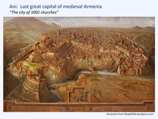 Ani: Last great capital of medieval Armenia
“The city of 1001 churches”
illustration from PeopleOfAr.wordpress.com
 
