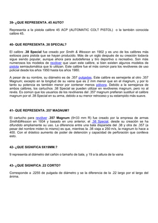 Armería, cartuchería y balística