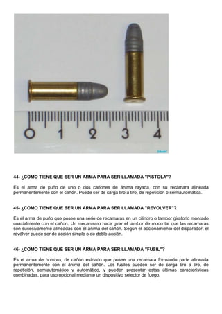 Armería, cartuchería y balística