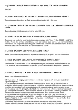 Armería, cartuchería y balística