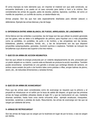 Armería, cartuchería y balística