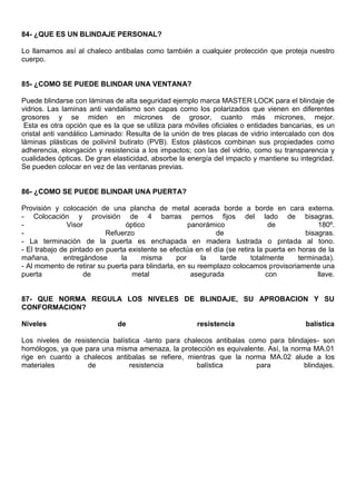 Armería, cartuchería y balística