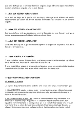 Armería, cartuchería y balística