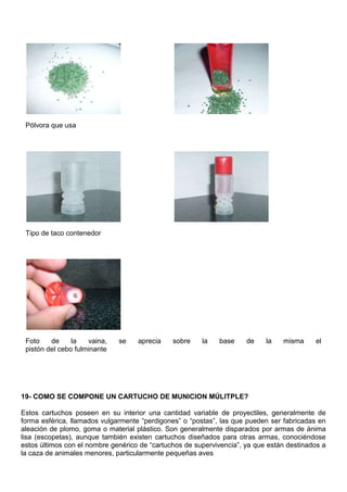 Armería, cartuchería y balística