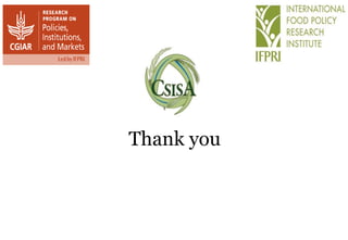 Improving evidence on the impact of agricultural research and extension: Reflections on CSISA’s experience