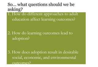 Improving evidence on the impact of agricultural research and extension: Reflections on CSISA’s experience