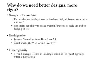 Improving evidence on the impact of agricultural research and extension: Reflections on CSISA’s experience