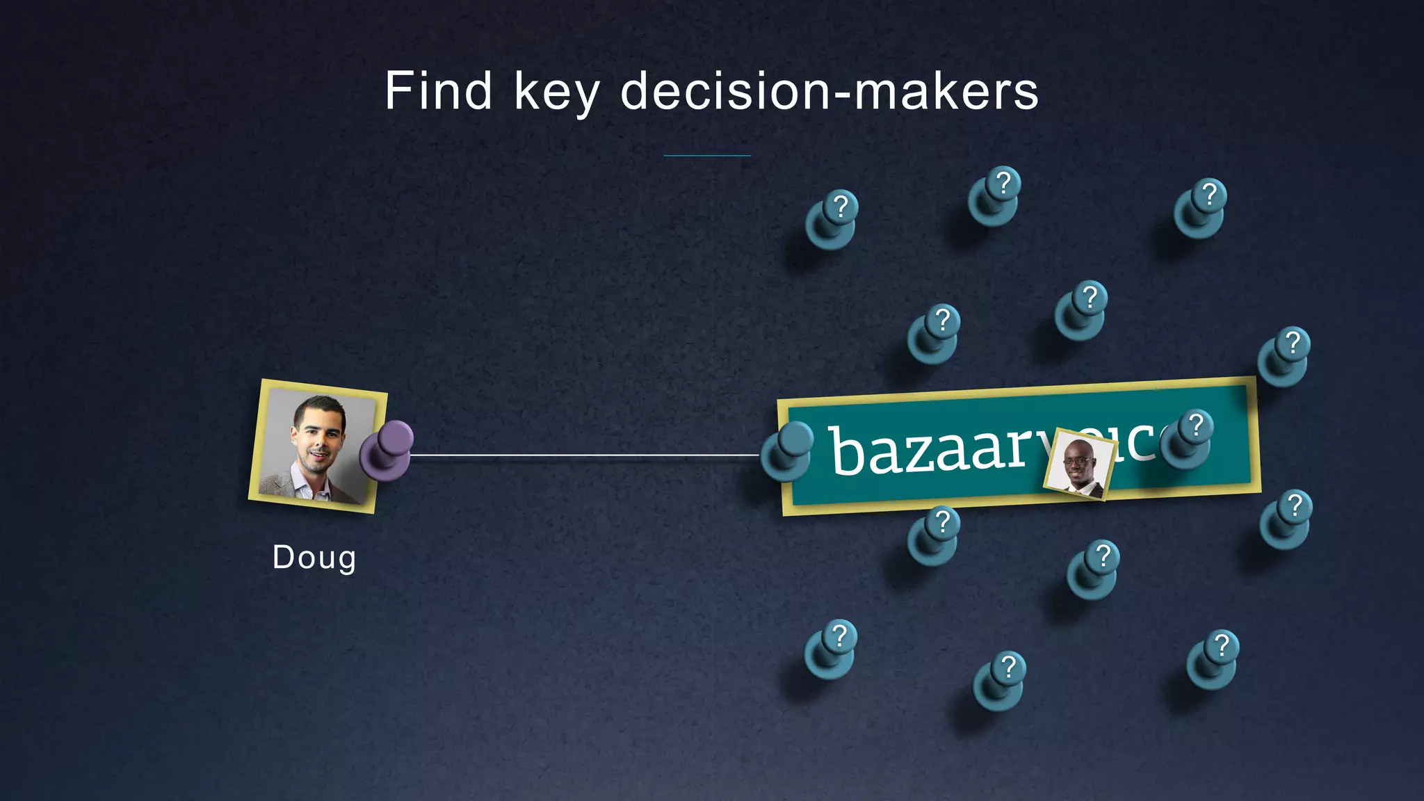 Doug
Find key decision-makers
?
? ?
?
?
?
?
?
?
?
?
?
?
 