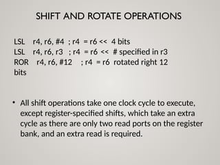 Arm Instruction Set and a means to use arm CORTEX | PPTX