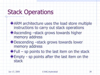 Arm Bar Stack ARM Fundamentals | PPT