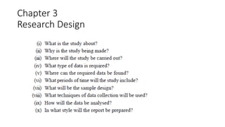Chapter 3
Research Design
 