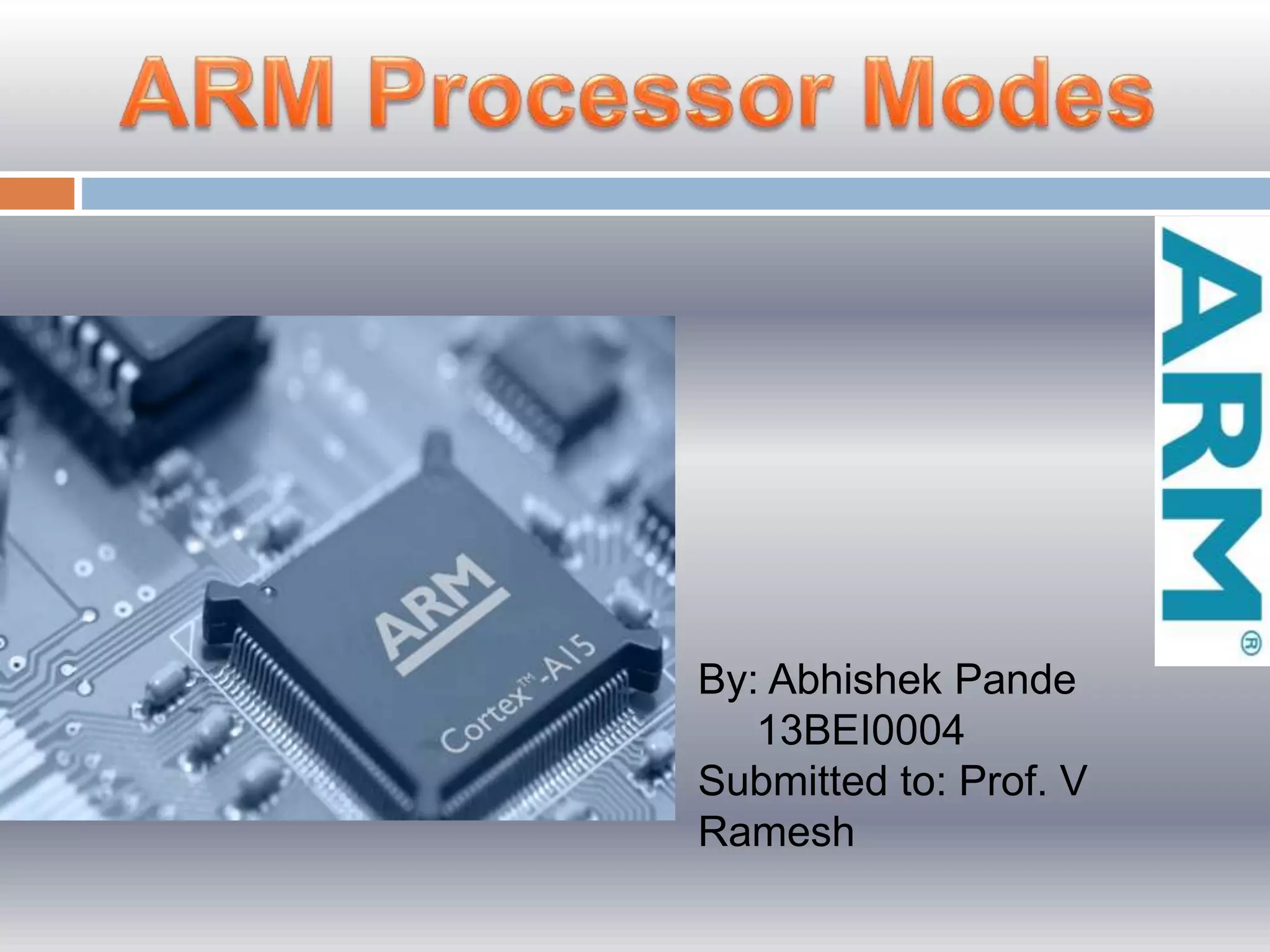 By: Abhishek Pande
13BEI0004
Submitted to: Prof. V
Ramesh
 