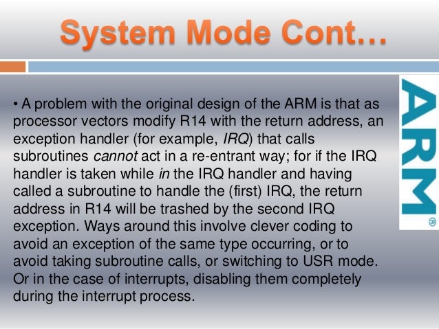 Arm Modes: User And System | ARM Architecture and Programming – CEVFQ