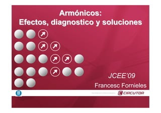 JCEE’09
Arm
Armó
ónicos:
nicos:
Efectos, diagnostico y soluciones
Efectos, diagnostico y soluciones
Francesc Fornieles
 