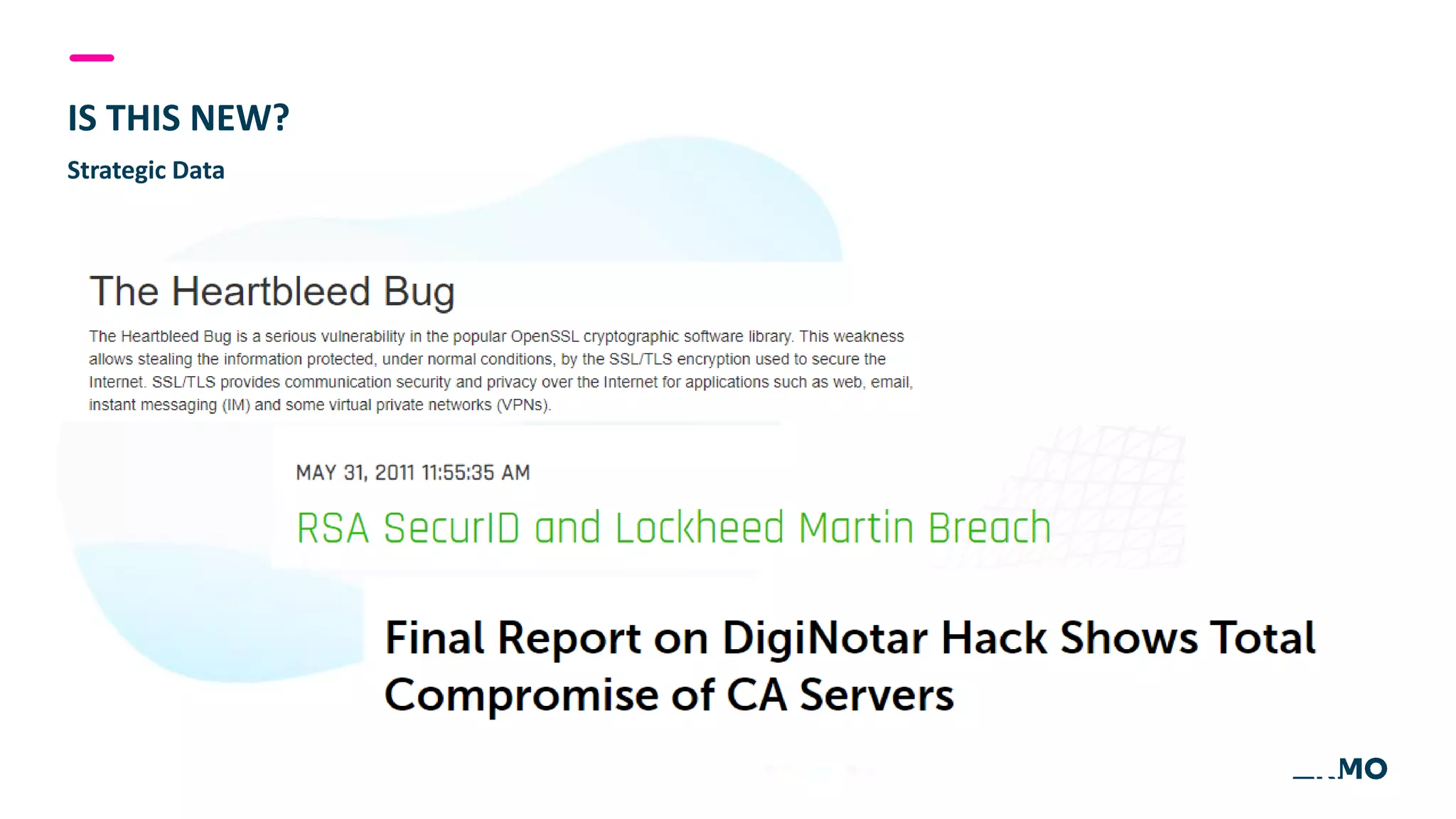 IS THIS NEW?
Strategic Data
 