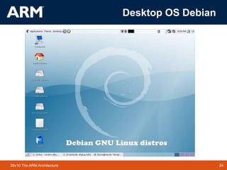 24TM 2439v10 The ARM Architecture
Desktop OS Debian
 