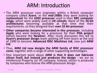 Comprehensive Overview of ARM Processor Architecture and Development ...