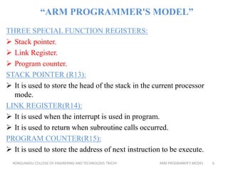 Arm programmer's model | PPTX