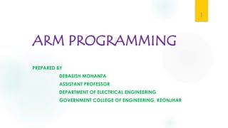 ARM Programming.pptxARM instructions process data held in registers and ...