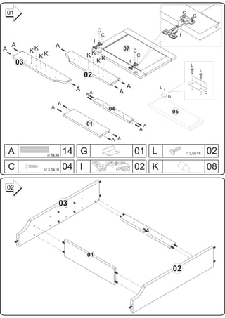 01                                                                                          C
                                                                                                      C


                                             C
                                                 C                                          I
                                         I
     A                   A
A             KK K                                         07 C
                K                   KK                            C
         03                                  KK               I
                                                                                                     L
                                                                                                          L
                                    02
                               A                              A            L
                                                                               L
                                    AA
                                                          A                                                   G
                                                                                   G
                         A
                     A                               04
                                                                                       05

                                    01                                A
                                                                  A

                                                     A A

    A                8x30
                             14 G                                 01 L                              3,0x16    02
    C            3,5x16      04 I                                 02 K                                        08

    02

                         03


                                                                      04



                                    01

                                                                                       02
 