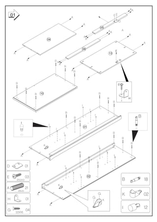 AA

    01                                                                                                                EE
                                                                A
                                                                                                                              D
                                                                                A
                                                                                                     05
                                                                                                                 AA               A
                                                                                                                                      A
                                                                                A
                                           04                                    A
                                                                                                                                                  A

                                                                            06
                                                                                                                          E
     A                                                                                                           13

                      A                         BA                                                                            H
                                                  A
                                                        B
                                                                AB


                                                                                     A
         B                                                                                                                    E
                     B
                          B       10                                                             B
                                                                                                             B                        H
                                                                                                                      B
                                                                            I
                                                                                         I
                                                            B
                                                                                             I
                                                                    B                                                                         B
                                                                        B
               I
                                           I
                                                                                01
                                                I
                                                        I                                                             B
                                                                                                                                  B
                                                                                                                                          B
                                       K                                                             L
                                                                                                             L
                                                                        B
               A                                                                                                      L
                                                                                     B
                                                                                                 B
                          A
D                    01                                     I
                                                                I
                                                                        I            02
E                    03
          Ø3,0x12                                                                                                                 B               18
                                                    K
A                    21
             Ø8x30
                              A                                                                  G                                K               02
H                    01                                                                      G
                                                                                                         K
                                            A
                                                                                                                                  I               12
G                    04
         3,5X16
 