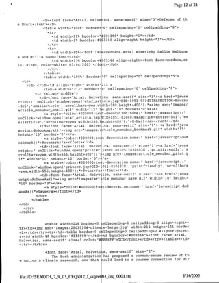 Page 12 of24


            <b><font face="Arial, Helve ica, sans-serif" size="`5">Defense of th
e Draft</font></b>
            <table width="l00%" border="0" cellspacing="0" cellpadding="0">
              <tr>
                <td width=99% bgcolor=" 003366" height="l"></td>
                <td width=l% bgcolor=#003366 align=right height-"1"`></td>

              <tr>
                <td width=99%><font face=verdana,arial size=l>By Sallie Baliuna
s and Willie Soon</font></td>
                <td width=15% bgcolor=*003366 align=right>'cfont face=verdana,ar
ial size=1 color=white> 03/04/2003 </font></td>

             <I/table>
             <table width="l00%", border="0"     cellspacing="10" cellpadding="15">
   <tr>
     <td> </td><td align="right" width="212"'>
              <table width="1212" border="10" cellspacing="0" cellpadding="0"1>
         <tr valign="middle">
            <td><font face="Arial, Helvetica, sans-serif" size="~l"><a href="javas
cript.;"'  onClick="window.openfl(etaf-article.jsp?CID=1051-030403E&SECTION=flviro
-Sci', 'ernailarticle' , Iscrollbars=yes,width=280,height=400'); "><img src="1images/
article_menubar_email.gif" width="12" height="10" border=`0"></a>
              <a style="color:#000000;text-decoration:none;" href="1javascript:;"I
onClick="window.open( letaf    article jspCID=1051-030403E&SECTION=Enviro-Sci', 'em
ailarticle' ,'scrollbars=yes,width=280, eight=400'); ">E-Mail</a></foflt></td>
            <td><font face="Arial, Helvetica, sans-serif" size="l"1> <a href="1java
script  :doBookmark() "><ixng src="images/article menubar bookmark.gif" width="15"
heightz`10" border=`0"I></a>
              <a style="color:#000000;te t-decoration:none;" href="javascript:doB
oockiarkoU">Bookmark</a></font></td>
            <td><font face="Arial, Helvetica, sans-serif" size="~l"><a href="1javas
                                                            3 0 4 3 E', 'printfriendly', 's
cript:;" onClick="window.open('printer.jsp?CID=105l-O            O
                                   4 00
crollbars=yes,width=555,height=        ');U' <img src="images/article_rnenubar~print.g
if" width="11" height="10" borderr"O"> Ia>
              <a style="color:#000000;te t-decoration:none;" href="javascript:;"
onClick=nwindow.open( 'printer.jsp?CID' 051-030403B', 'printfriendly', 'scrollbars
=yes,width=555,height=400');">Print</a-</font><c/td>
            <td><font face="Arial, Helvetica, sans-serif" size="l"><a href="1javas
cript:doSaveAso"><img src=" images/articlejmenubar-save.gif" width="10" height=
 "10" border="0"></a>
               <a style="color:#000000;te :t-decoration:none;"I href="javascript:doS
aveAsOU">Save</a></font></td>

       </table>
</ td>
   </tr>
</table>


            <table width=216 border=0 ,ellspacing=0 cellpadding=0 align=right><
tr><td><img src=' images/20030304-climfa -e-large.jpg' width=212 height=151 border
=2></td></tr><tr><td><table border=0 c lspacing=0 cellpadding=0 align=right><t
r><td width=l0 bgcolor='#336699'></td>ctd bgcolor'-#003366'><foflt face='Arial,
Helvetica, sans-serif' size=1 color=' #FFFFF'I>TCS</font></td></tr></table></td>
</tr></table>

             <font face="Arial, Helveti a, sans-serif" size="12">
                The Bush administration has proposed a common-sense review of th
 e nation's climate research, one that ~ould lead to a course correction for dir



file://D:SEARCHJ7 9-03CEQ0l2if-djee(O3sceqjJO0l.txt                                  8/14/2003
 