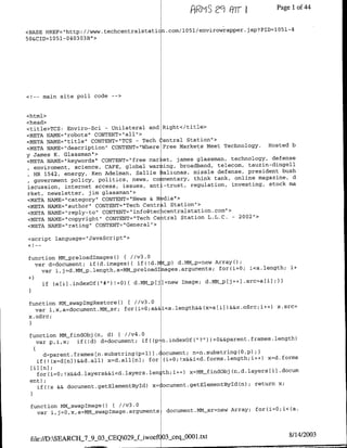 ARMS~~V I
                                                             e9                Page 1of 44


                                                                               105    4
                                                                                     l-
<BASE HREF="http: //www.techcentralstaticn.com/105l/envirowrapper.jsp?PTD=
50&CID=1051-040303B">




<!--    main site poll code   -- >




<html>
<head>
<title>TCS: Enviro-Sci - Unilateral and Right</title>
<META NAI4E=Irobots" CONTBNT="all'>
<META NAME='1title" CONTENT="TCS - Tech Central Station">
                                                                         Hosted b
<META NAME="ldescription" CONTENT="Where Free Markets Meet Technology.
y James K. Glassman">
                                                                          defense
<META NAME='keywords" CONTENT=' free mar et, james glassman, technology,
 Ienviroment, science, CAFE, global war ing, broadband, telecom, tauzin-dingell
                                                                             bush
 IHR 1542, energy, Ken Adelman, Sallie Baliunas, missle defense, president
 Igovernment policy, politics, news, co mentary, think   tank, online magazine, d
                                                                         stock ma
iscussion, internet access, issues, ant -trust, regulation, investing,
rket, newsletter,   jim glassman">
<META NAME="lcategory" CONTENT='News & Madia"l>
<META NAME='author" CONTENT="Tech Centrl  1Station">
<META  NAI4E="reply-to' CONTENT="info~tecacentralstation.com">
<META NJAME="copyright" CCNTENT="Tech Ceatral Station L.L.C. - 2002"1>
<META NAME="lrating' CONTENT='Ceneral">

 <script language="JavaScript'>
 <I--

 tunction MM-preload~mages()o   //v3.0
   var d=document; if(d.images){ if(ld.M Ip) d.MM~p=new Arrayo,
                                                                               i+
     var i,j=d.MM~p.length,a=MMtpreloadI mages.arguments; for(i=0; i<a.length;

        if (ati).index~f("#")!=O){ d.MI-p[j)=new Image; d.Ml-p[j+±].src-a[i];)}


 function MM swaplmgRestore()   //v3.0
                                                                          x~src=
   var i,x,a=document.MMLsr; for(i=0;a&&i<a.length&&(x=aU-))&&x.oSrc;i++)
 x.oSrc;


  function MM_findObj(n, d) { //v4.0
    var p~i~x;  if(!d) d=document; if((p nidxf"")>&prn~fae~eg

         d=parent.frames~n.substring(p+l)] . ocument; n=n.substring(O,p) ;
       if(!(x=d[n) )&&d.all) x=d.all[nl; for (i=0; !x&&i<d~forms.length;i++) x=d.forms
   [ii nm;
                                                                             .docum
    for(i=0; !x&&d.layers&&i<d.layers.len th;i++) x=MMfindObj (n,d.layers[il
  ent);
                                                                             x;
    if(!x && document.get~lementByld) x= ocument.getElementByld(nh; return


   function MM_swaplmageo)    //v3.0
     var i,j=O,x,a=Mr~swap~mage.argumTents    document.Mrtsr~new Array; for(i=0;i<(a.




   file:/D:SEARCH '7 9 03 CEQ029_f-iwoef O3SeqjOOl.txt                             8/14/2003
 