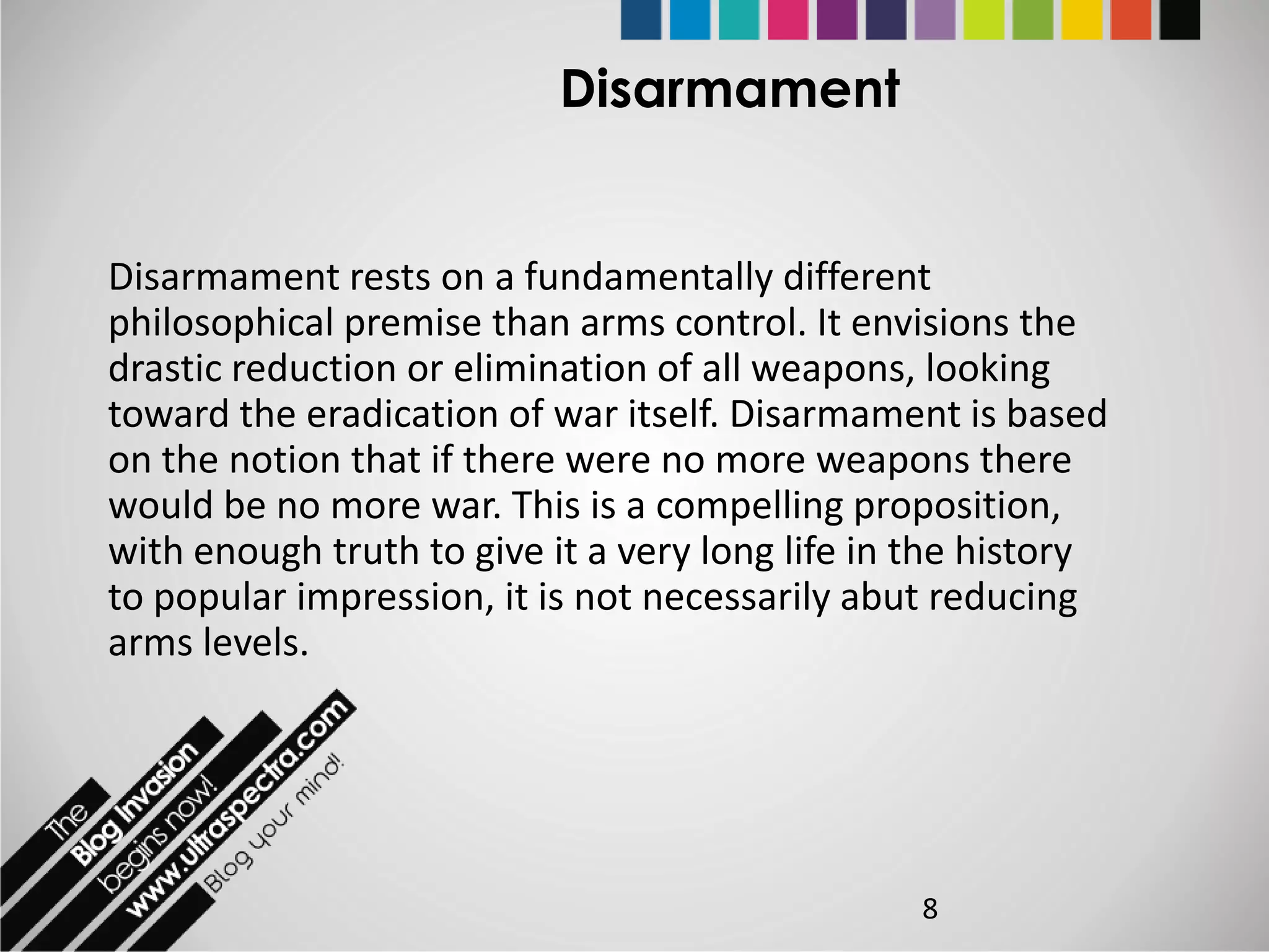 Arms Control AND Disarmament | PPTX
