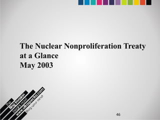 The Nuclear Nonproliferation Treaty
at a Glance
May 2003




                          46
 