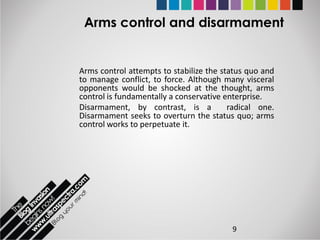 Arms Control AND Disarmament | PPTX