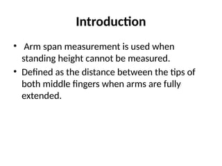 Arm_Span_Measurement_with_Findings it is hoo | PPTX