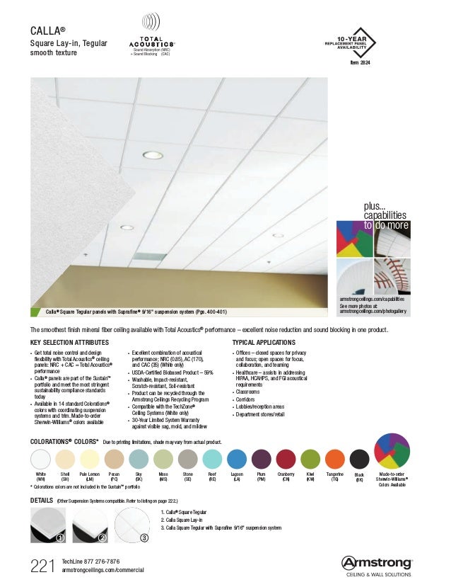 09 Armstrong Ceilings Mineral Fiber Fiberglass Specifiers