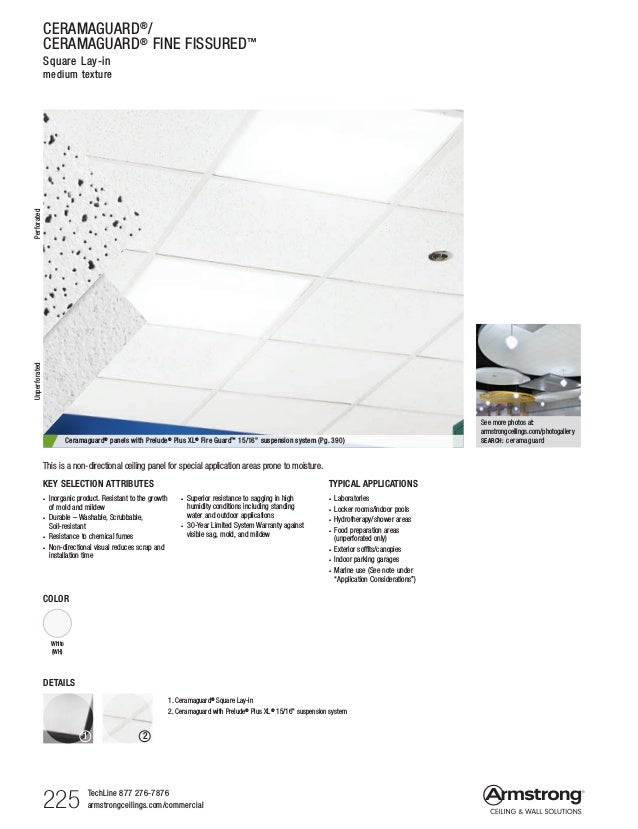 09 Armstrong Ceilings Mineral Fiber Fiberglass Specifiers