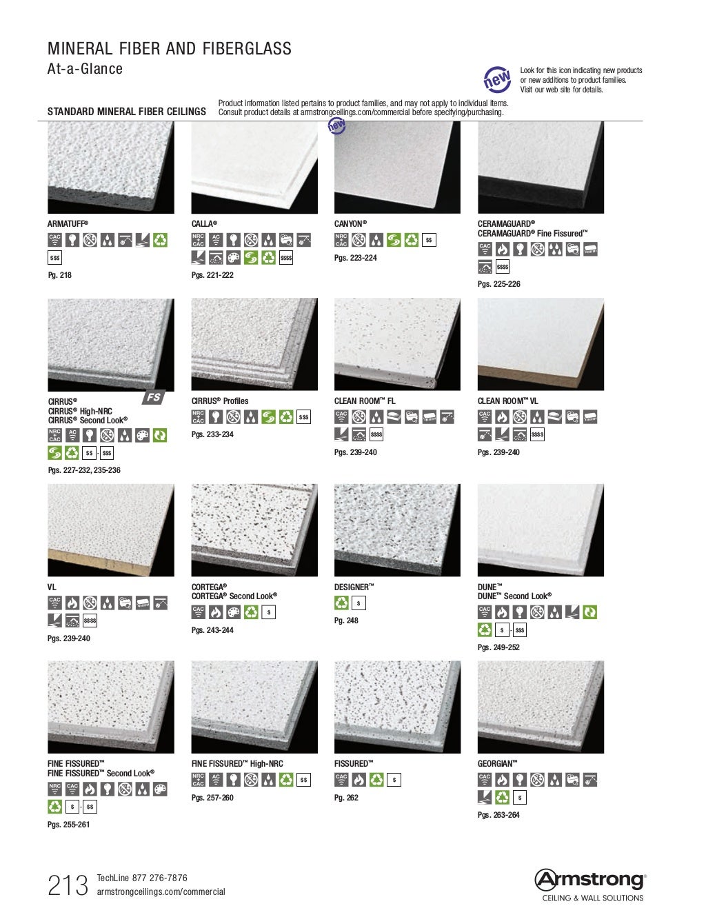 09Armstrong ceilingsmineralfiberfiberglassspecifiersreference