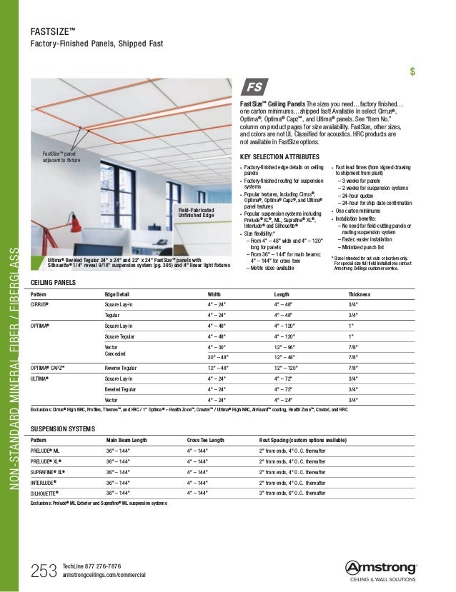 09Armstrong ceilingsmineralfiberfiberglassspecifiersreference