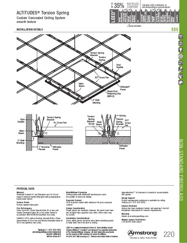 09 Armstrong Ceilings Mineral Fiber Fiberglass Specifiers
