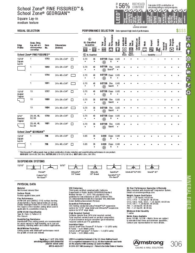 09Armstrong ceilingsmineralfiberfiberglassspecifiersreference