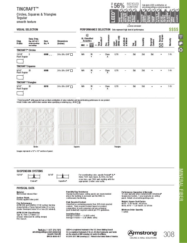 09Armstrong ceilingsmineralfiberfiberglassspecifiersreference