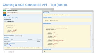 47 3/27/2017
Creating a z/OS Connect EE API – Test (cont’d)
 