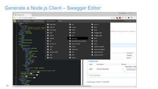 48 3/27/2017
Generate a Node.js Client – Swagger Editor
 