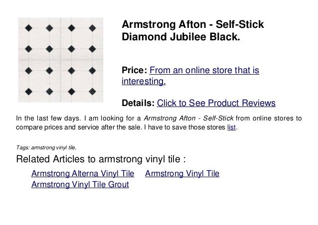 White Vinyl Flooring Armstrong Afton Self-Stick Diamond Jubilee Black