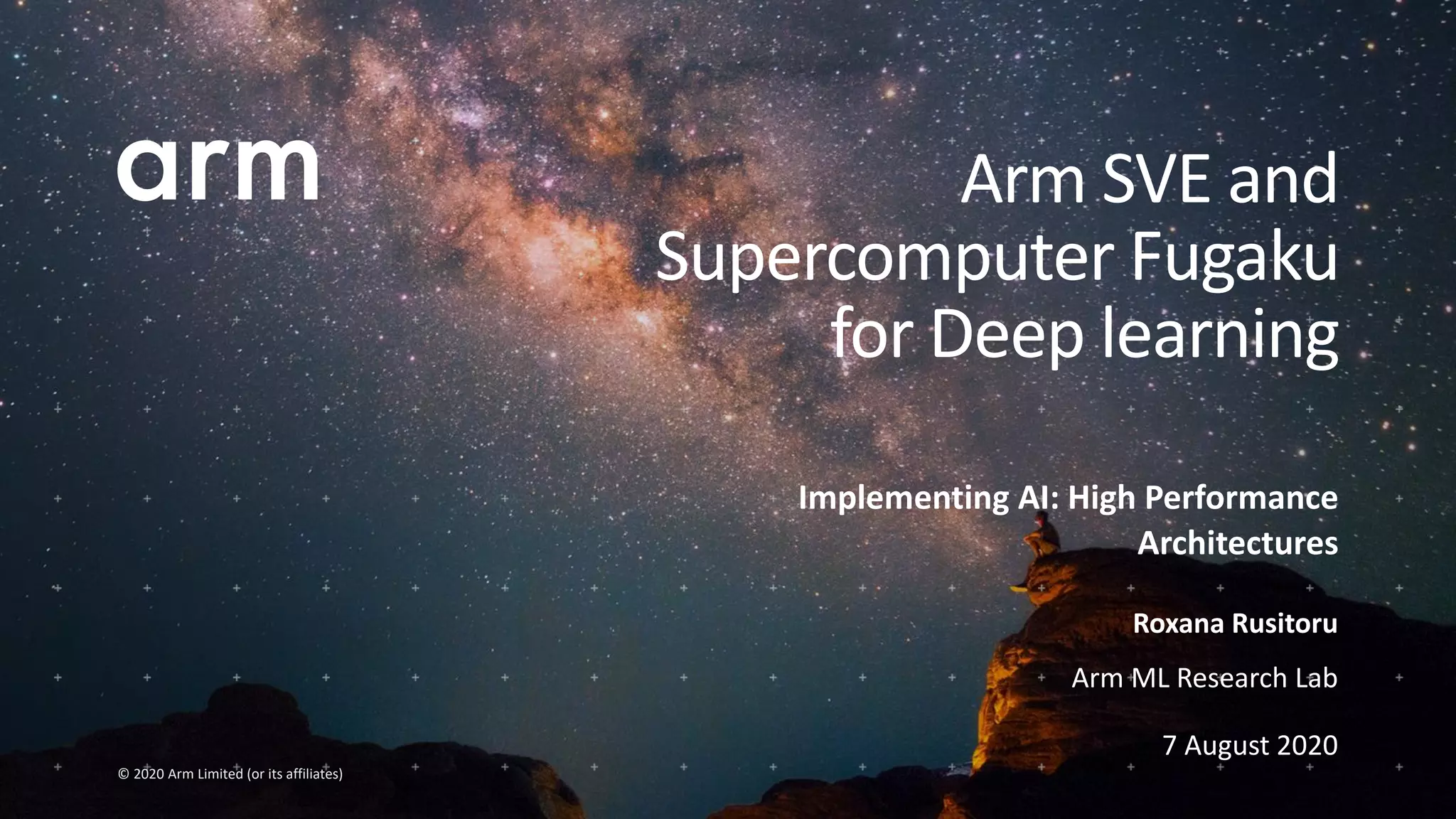 Implementing AI High Performance Architectures Arm SVE and Fugaku for Deep