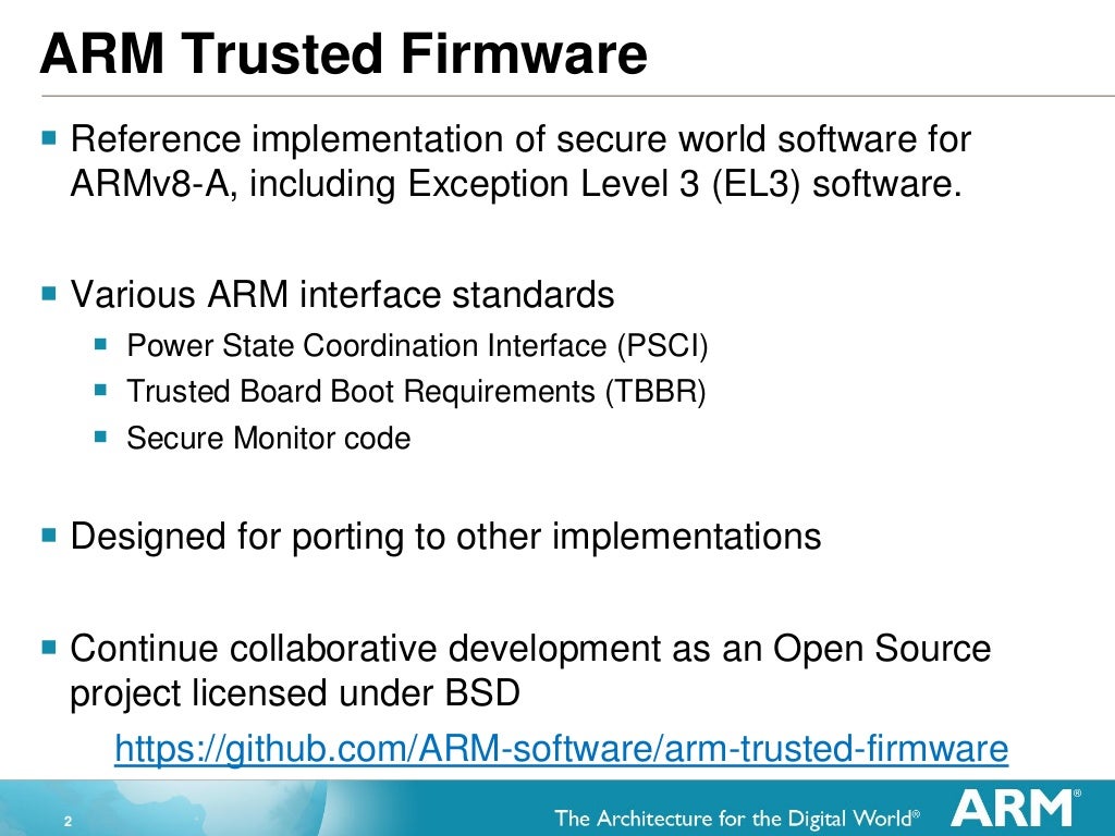 LCU13 An Introduction to ARM Trusted Firmware